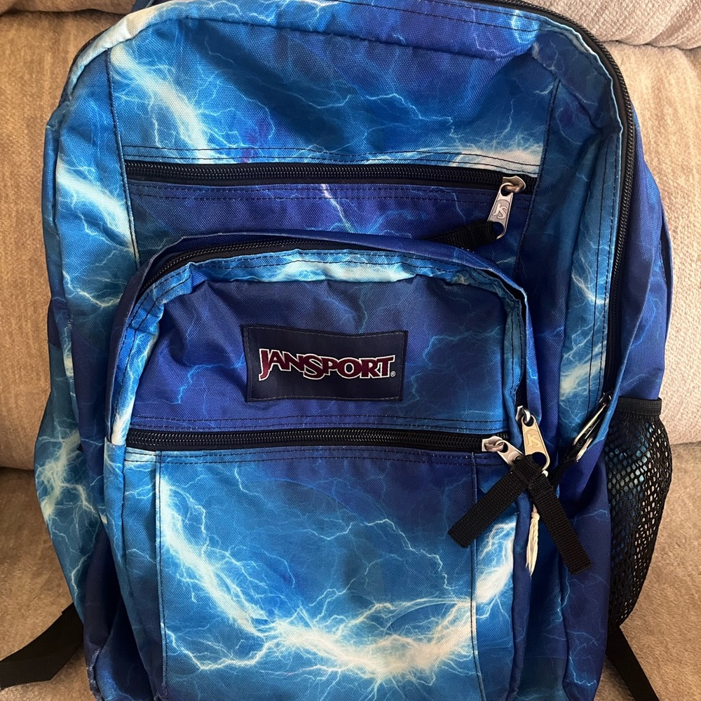 JanSport Blue Lightning Backpack Dynamic Design